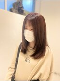 顔まわりレイヤー/オレンジブラウン
