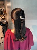 【タイトハーフアップ】結婚式/二次会//銀座/ヘアセット/成人式