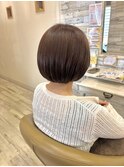 【大人可愛い丸みボブ × チョコブラウン】八戸