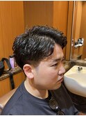 銀座　理容室　ナチュラルパーマ　フェザーパーマ