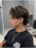 キムタク風ミディアムパーマツイストスパイラルパーママンバン