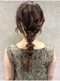 花田/ヘアセットヘアアレンジ編みおろし結婚式お呼ばれ下北沢