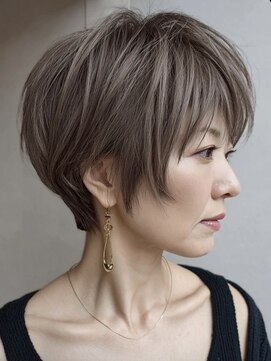 ハーツ(Heart's) 白髪ぼかし脱白髪染め似合わせショートボブ40代50代60代