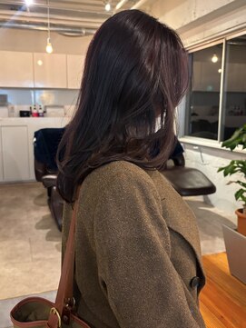 ライン(LINE) ブリーチなし/ラベンダー/バイカルテ/暗髪