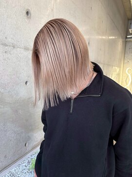 ロマーリ 岡山店(LOMARLIE) ２０代30代ミディアムハイトーンミルクティーピンクベージュ