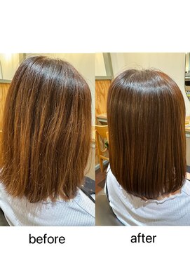 ニコット(nicotto) 髪質改善ストレート・ビフォー・アフター