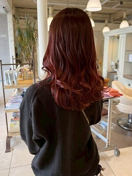 オブジェ シエル(obje't ciel) 艶髪ローズブラウン/レイヤーカット/髪質改善