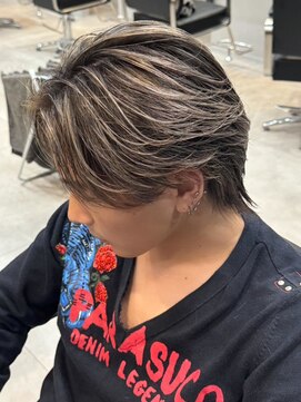 エルマーク 京都駅前(L-MARK) ハイライト/ツイストパーマ/メンズ/アップバング/短髪