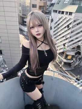 インク 渋谷(INK.) イメチェンヘアスタイルアンブレラカラーピンクベージュ