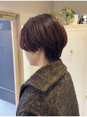 加藤【高円寺】ハンサムショート/センターパート/レッドブラウン