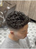 men's/波巻きツイストスパイラル/リバースセンターパート
