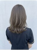 ブリーチなしカラー◎オリーブグレージュ艶髪レイヤー春カラー