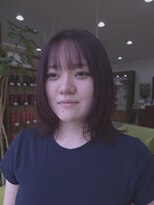 プランタンアヴェダ(printemps AVEDA)&nbsp;パープルボルドー×外ハネ顔まわりレイヤー