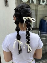 ロチカバイドールヘアー 心斎橋(Rotika by Doll hair) 顔周りカット×個性派ツインアレンジ