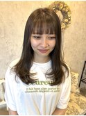 ブリーチなしカラー◎ミディアムレイヤーグレージュ透明感