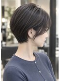 スッキリ上品ショート/アッシュベージュ/30代/40代/50代
