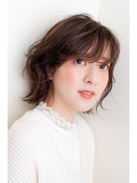 ディーボーイ 下通本店(D-BOY) 柔らかな質感のひし形ボブ　レイヤードカット×ウルフスタイル