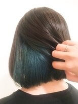 ネオリーブアオバ 高田馬場店(Neolive aoba)&nbsp;【高田馬場/aoba】インナーカラー！ターコイズブルー