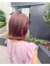 シャインヘアフラッペ 新百合ヶ丘2号店(Shine hair frappe) ピンクインナー×ミディアム