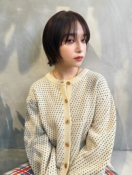 ヒュージ 三軒茶屋(huge) 透明感カラー×ミニボブ__ニュアンスカラー透明感Aラインボブ