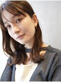 ミディアムレイヤーカットボブウルフ/10代20代/インナーカラー