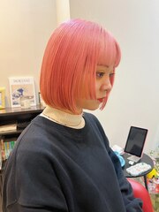 2ブリーチ/ピンクカラー/姫カットボブ【藤沢駅】/naomi