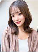 ベージュミルクティーベージュシースルーカラー大人可愛い