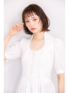 パノラ 下北沢(PANOLA) 薄めバング　顔まわりレイヤー　ボブスタイル