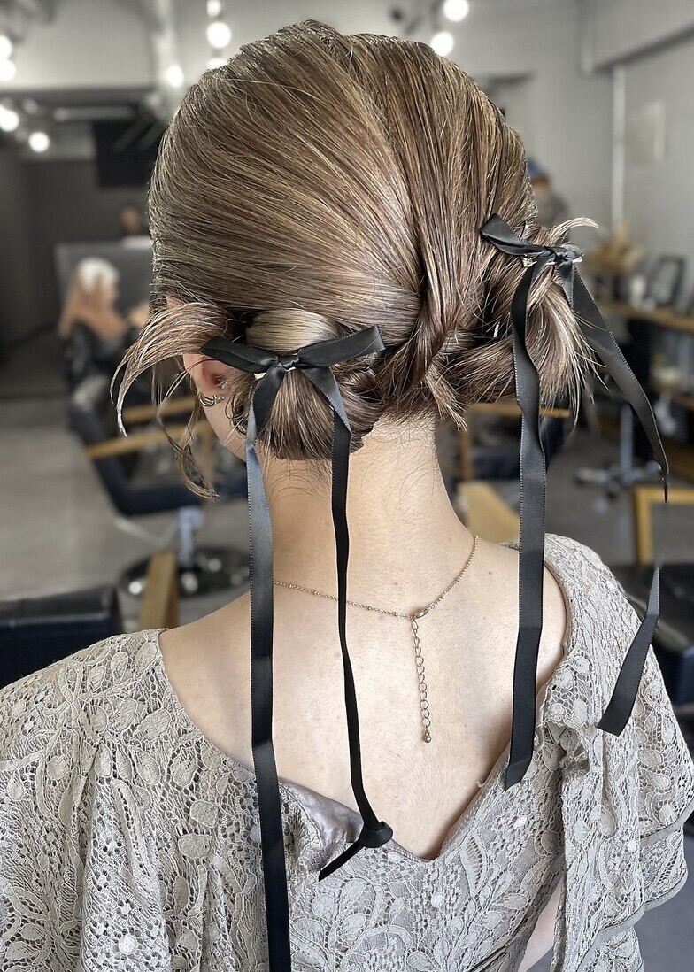 WAVY hair set】結婚式ヘアセットツインカチモリ：L219131884