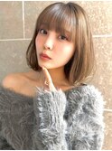 マロンベージュ/ボブ/前髪/レイヤー/髪質改善/縮毛矯正/横浜