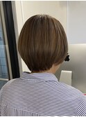 柔らかショートボブ×ナチュラルブラウン　新宿美容室