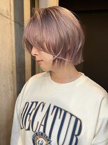 ステン(sten) ピンクベージュ×ミニボブレイヤー