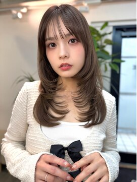 イヴォーク トーキョー(EVOKE TOKYO) 新社会人艶髪ミディアムレイヤー顔まわりカット似合わせカット