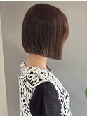 オリーブグリーンぱつっとボブシャギーボブbob心斎橋レイヤー