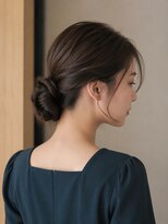 モト 船橋(moto)&nbsp;韓国お呼ばれヘア低め艶シニヨン顔周り後れ毛ヘアセット船橋