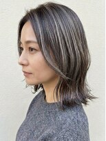 バームヘア(balm hair)&nbsp;大人可愛い髪質改善カラー×白髪ぼかしハイライトの艶髪
