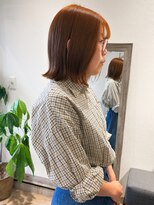 ルク 吉祥寺(ruku)&nbsp;ブリーチ無しダブルカラーオレンジブラウン吉祥寺小顔ボブ人気