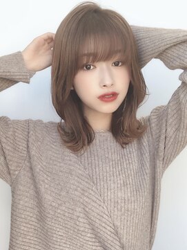 アフロート ルヴア(AFLOAT RUVUA) 【京佳】20代30代◎大人可愛い外ハネひし形ヘア/ベージュ