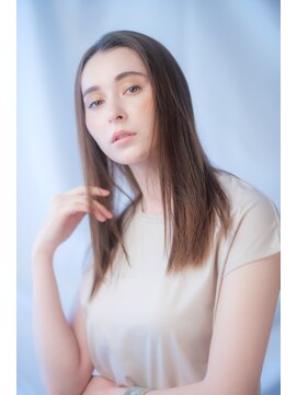 グロウ バイ フェイス(GLOW by face) 大人ナチュラルストレートハイライトくすみアッシュベージュ