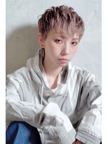 クシュ 所沢東口店(kusyu...)&nbsp;メンズライク×前髪パーマ×フレンチカジュアル×グレーベージュ