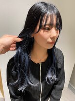 コト 福井大和田店(coto) インナーカラー　ブルー　韓国ヘア　福井美容室