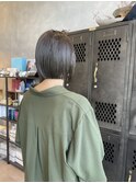 切りっぱなし まとまるボブ♪マロンベージュカラー