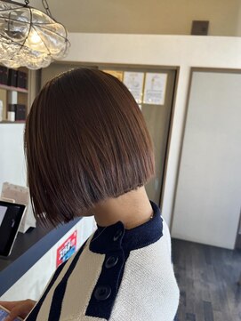 ヘアスペースブルーム エボリューション 庄内店(HAIR SPACE BLOOM evolution) 【庄内店/カット カラー】ミニボブ/ブラウンカラー/10代 20代