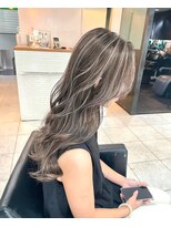 ブレンド 渋谷(BLend)&nbsp;前髪アンブレラカラーこなれミディイメチェンウェーブパーマ