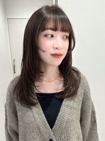 ガーデンヨコハマ(GARDEN YOKOHAMA) 小顔レイヤーセミロングワイドバングベージュイメチェン美髪韓国
