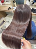 髪質改善カラーでうるうるラベンダーブラウン