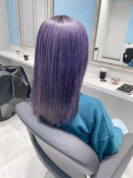 アソビセカンド 原宿(ASOBI 2nd) 色落ちホワイトラベンダーカラー