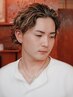 men'sカット＋メッシュキャップハイライト＋パーマ＋トリートメント ￥20,000