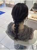 ふわふわ編みおろしヘア
