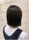 切りっぱなしボブ　ハイライト　京都美容室　進詩織